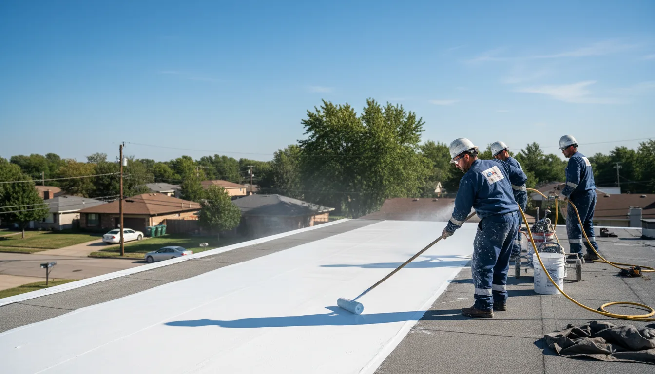 Commercial roof coating in Brockton, PA near me